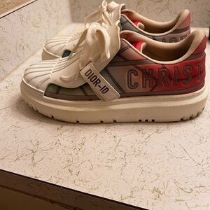 Women, Christin Dior Red and White Sneakers